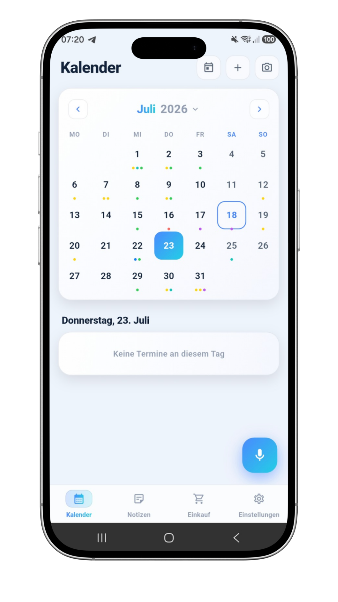 Daytree App – Kalender